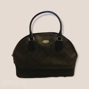 Coach Logo Satchel Handbag (Medium)